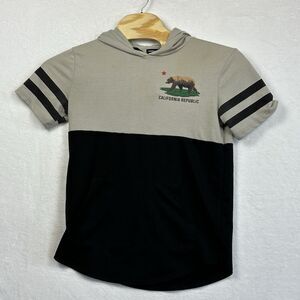 Carbon California Republic Men’s Medium‎ Shirt  Hooded Short  Sleeve Hood